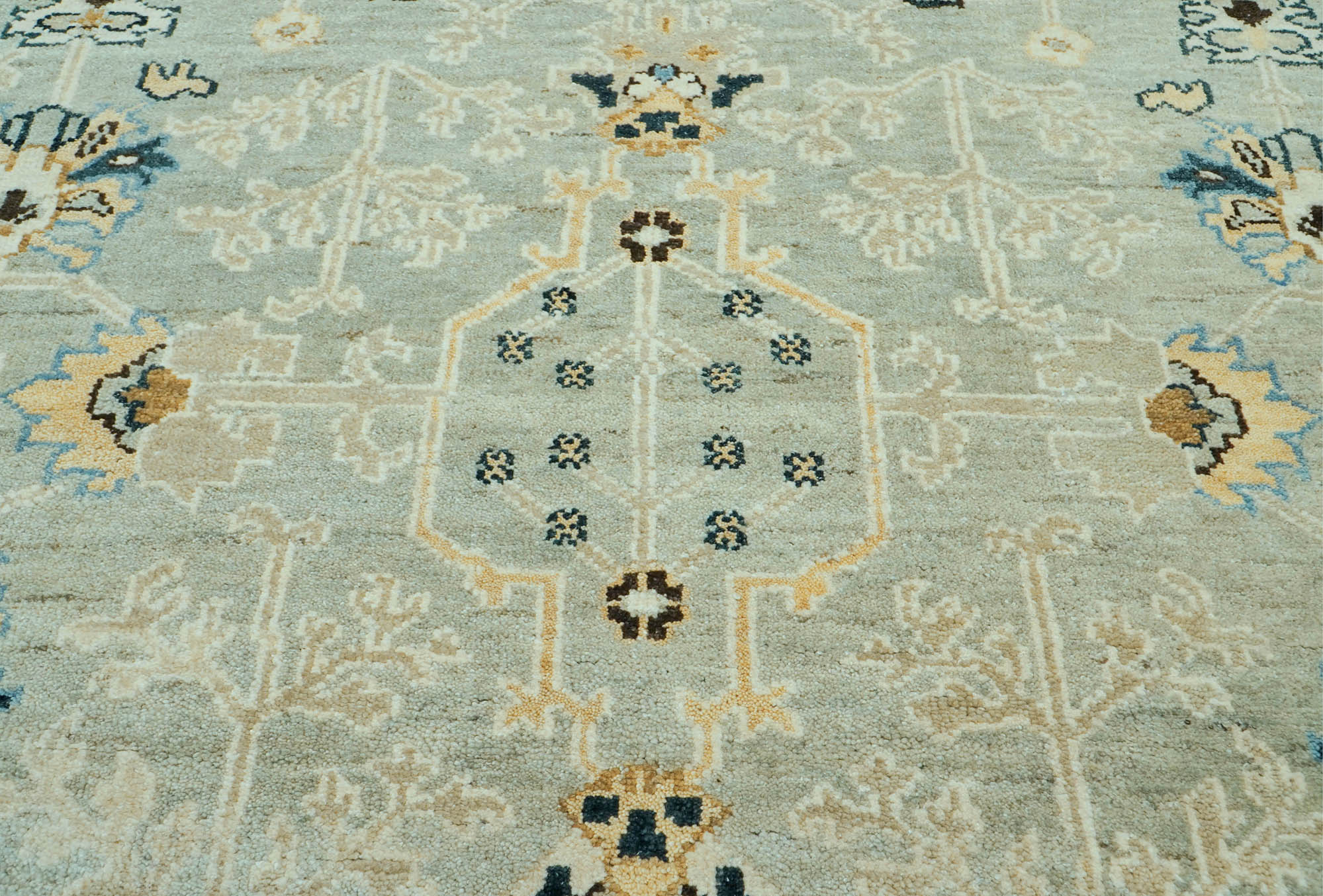 Danberry LoomBloom 8x10 Oriental Area Rug in Mint Traditional Oushak Wool Hand Knotted