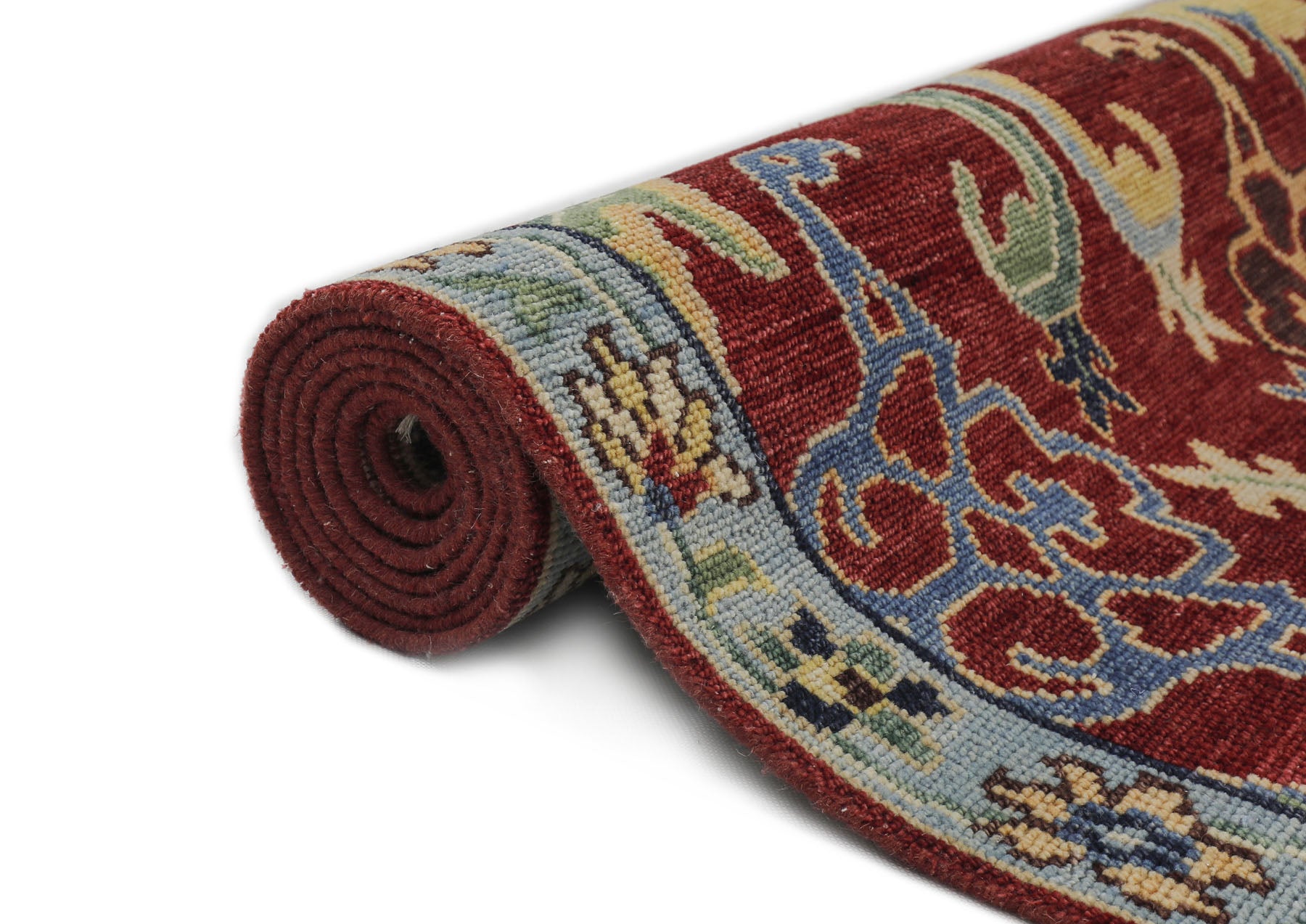 Wine Mint 9x12 Oushak Arts & Crafts Hand Knotted Wool Oriental Area Rug