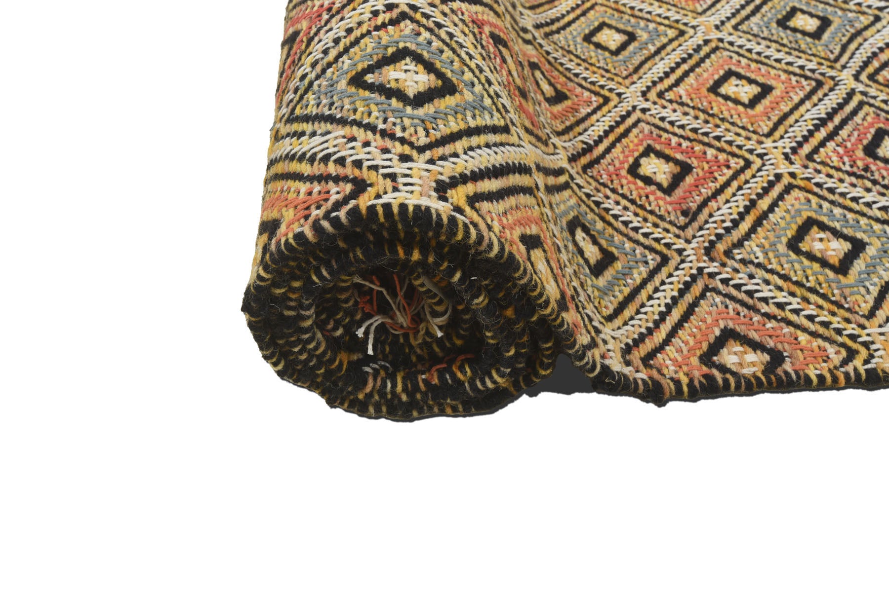 Multi Size Light gold Black Ivory Color Hand Woven  Wool Modern & Contemporary Oriental Rug