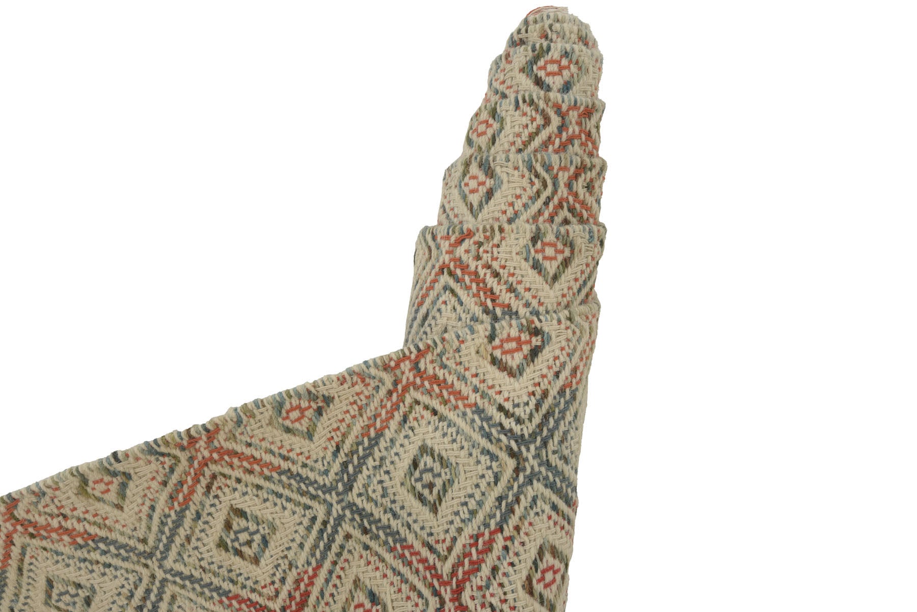 Multi Size White Coral Slate grey Color Hand Woven  Wool Modern & Contemporary Oriental Rug
