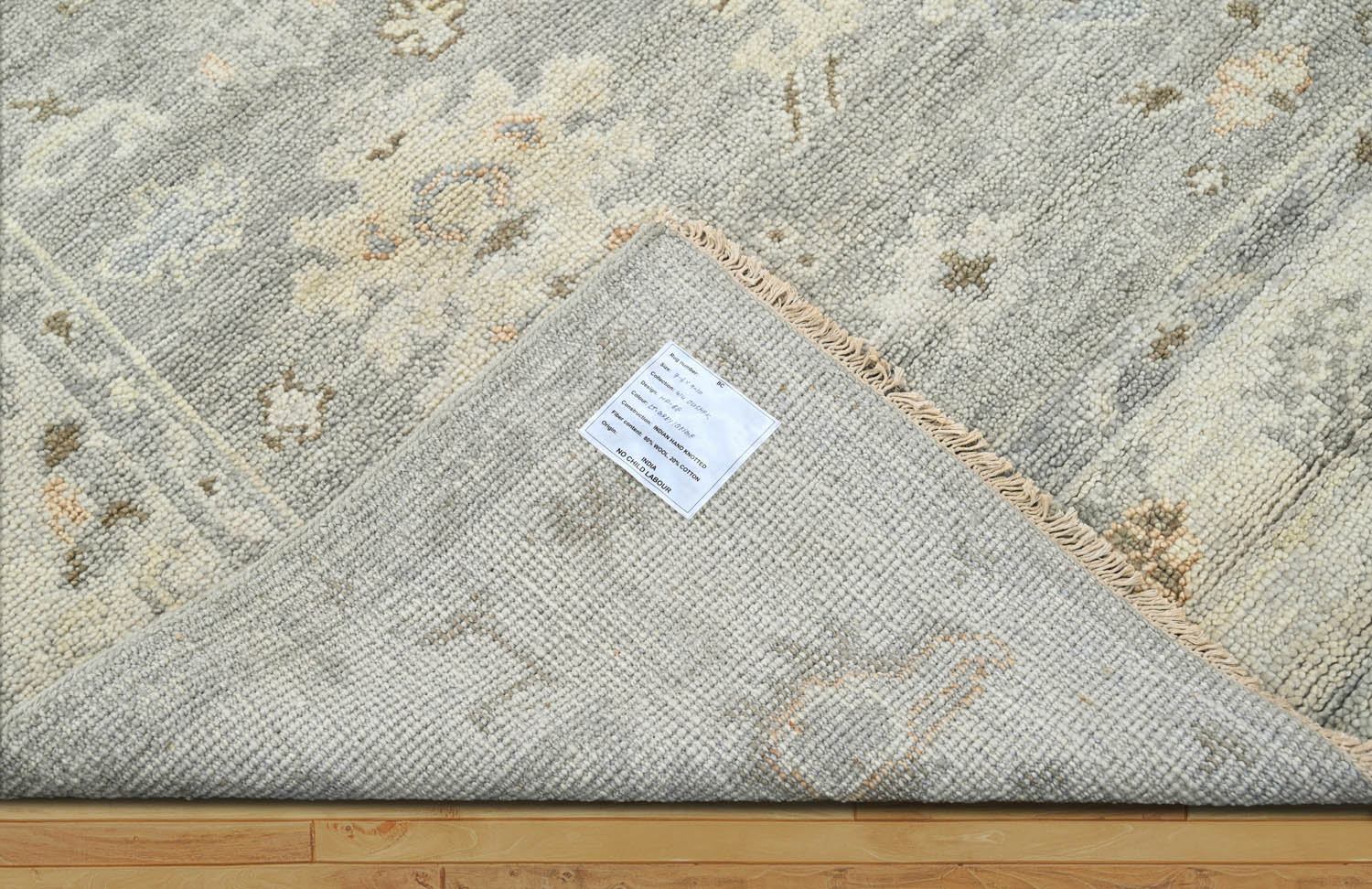 8x10 Gray, Beige, Muted Earth Tones Color Hand Knotted Oushak Wool Traditional Oriental Rug