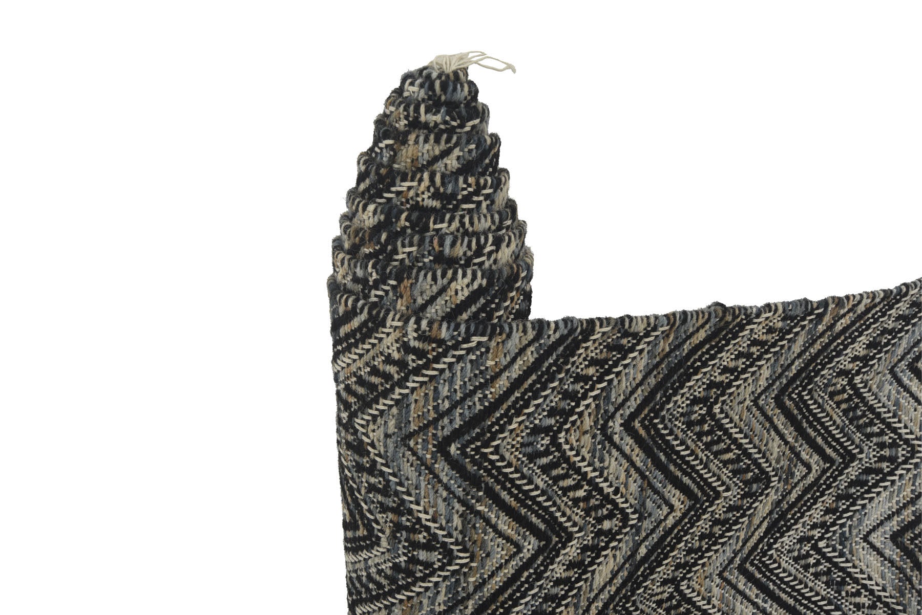 Multi Size Black Slate Gray Ivory Color Hand Woven  Wool Modern & Contemporary Oriental Rug