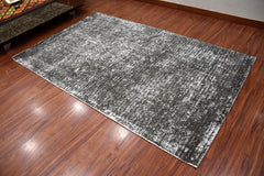 Multi Size Dark Chocolate White Color Hand Woven All-Over Polyester Modern Oriental Rug
