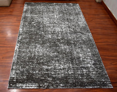 Multi Size Dark Chocolate White Color Hand Woven All-Over Polyester Modern Oriental Rug