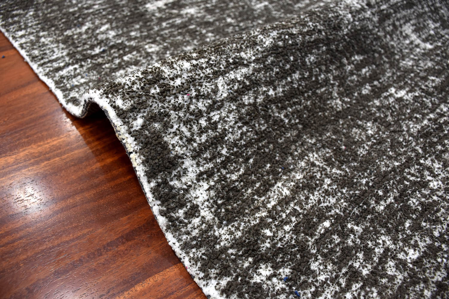 Multi Size Dark Chocolate White Color Hand Woven All-Over Polyester Modern Oriental Rug