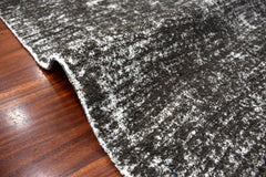 Multi Size Dark Chocolate White Color Hand Woven All-Over Polyester Modern Oriental Rug