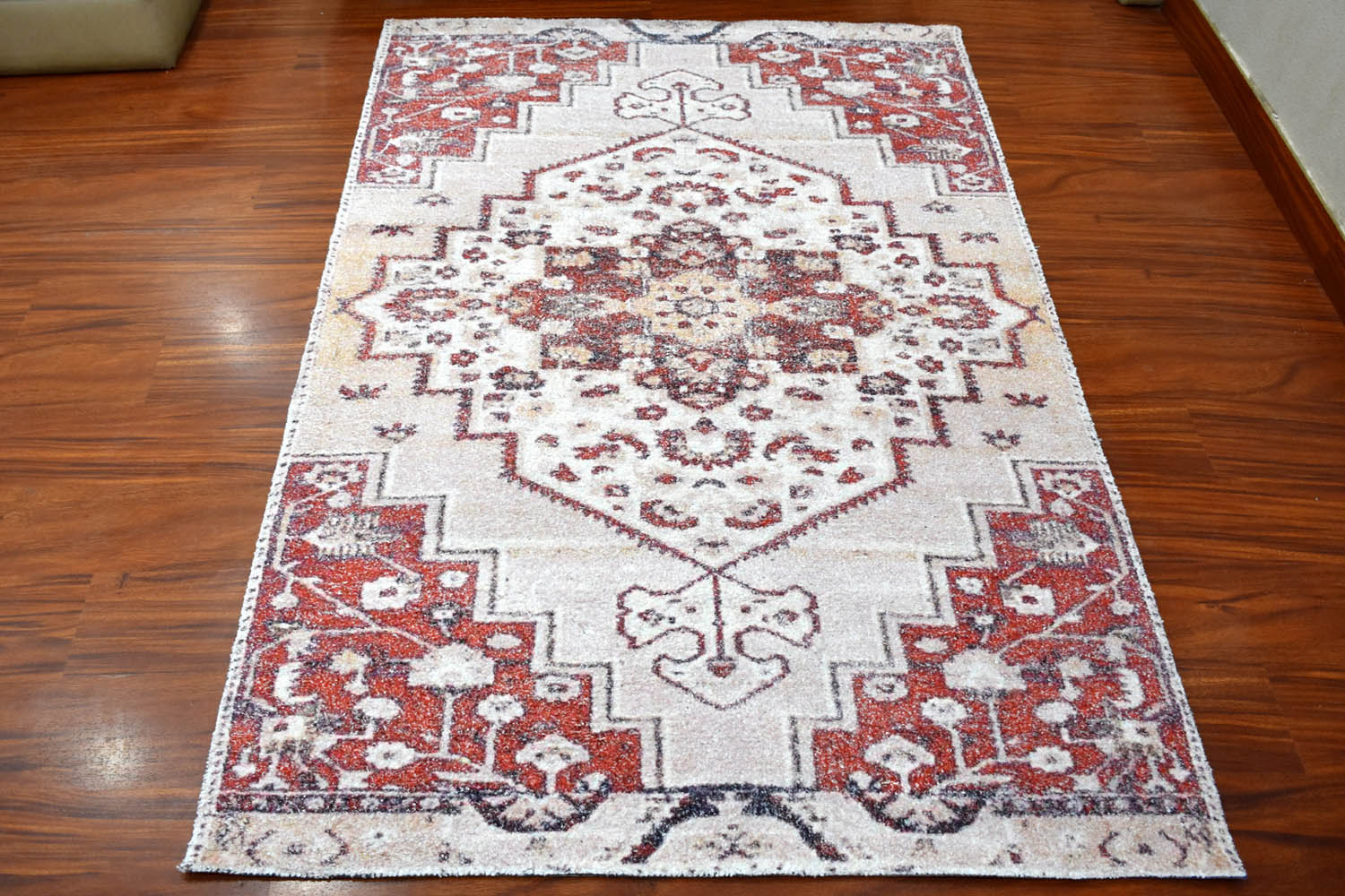 Multi Size Beige Taupe Burnt Orange Color Hand Woven All-Over Polyester Traditional Oriental Rug