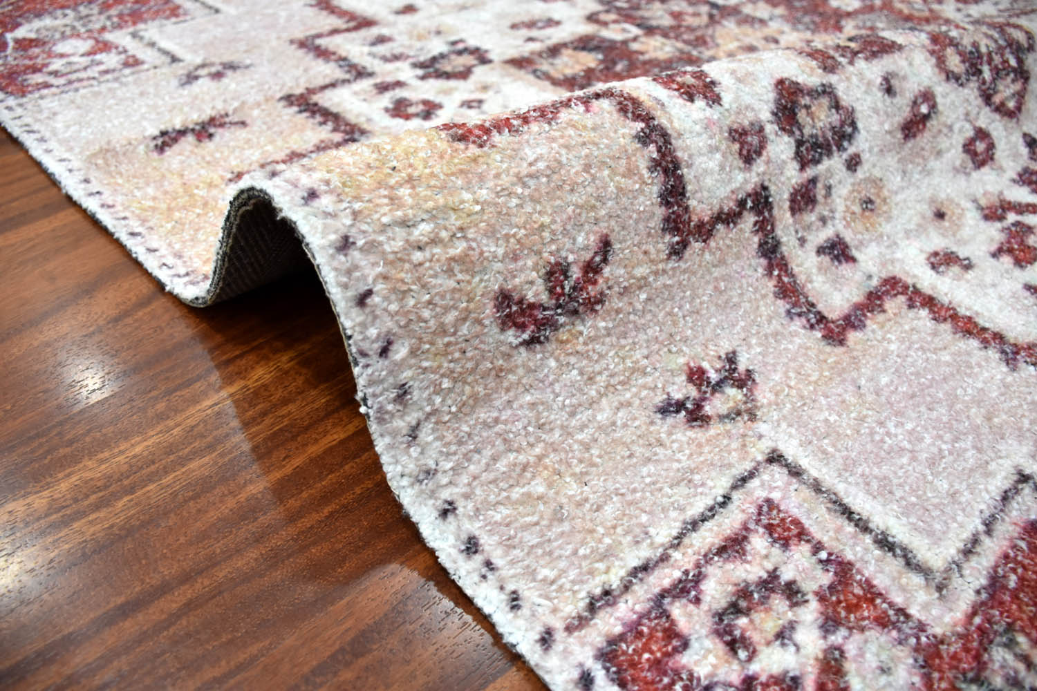 Multi Size Beige Taupe Burnt Orange Color Hand Woven All-Over Polyester Traditional Oriental Rug