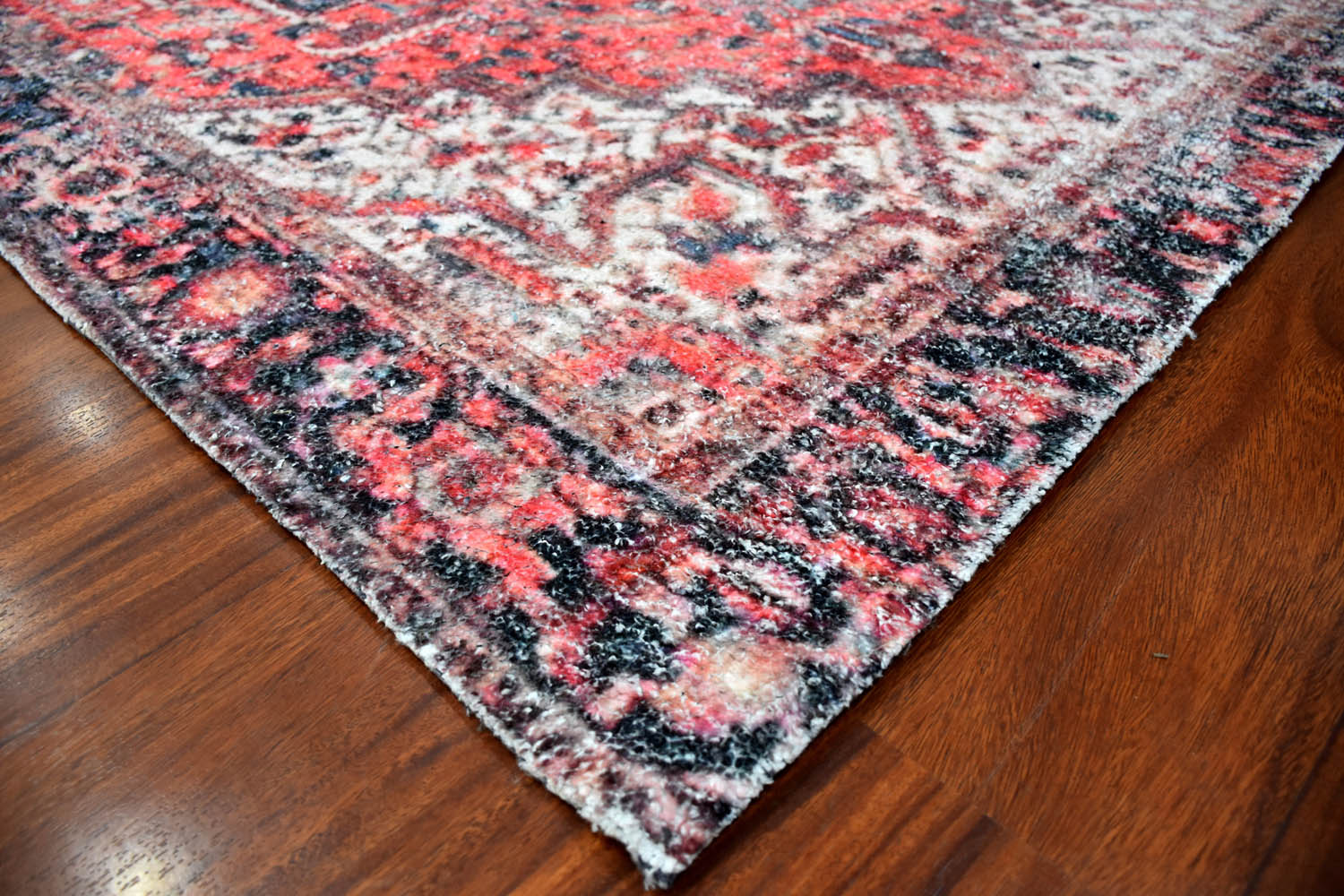Multi Size Rust Ivory Black Color Hand Woven All-Over Polyester Traditional Oriental Rug