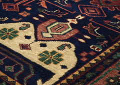 12x15 Navy, Rust, Rose Color Hand Knotted Oushak Wool Tribal Oriental Rug