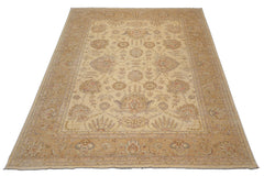 8'11'' x 11'6'' Hand Knotted 100% Wool Peshawar Oushak Oriental Area Rug Beige