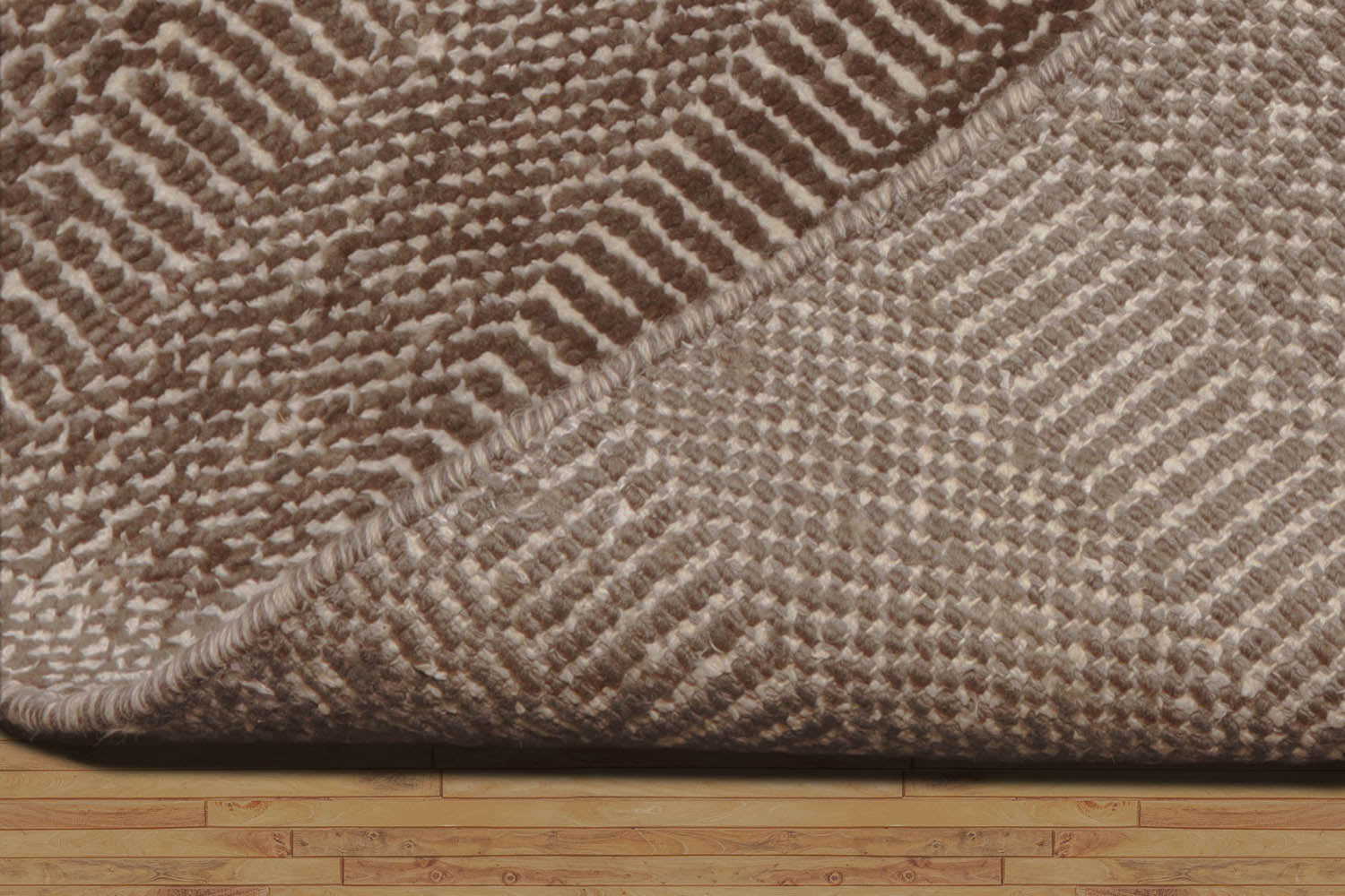 10x14 Brown, Tan, Color Hand Knotted Grass 100% Wool Modern & Contemporary Oriental Rug