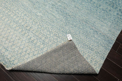 9x12 Aqua, Beige, Color Hand Knotted Grass 100% Wool Modern Oriental Rug