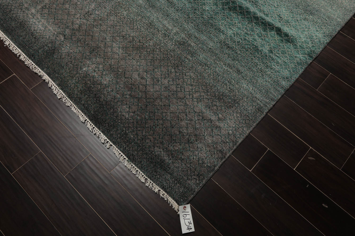 9x12 Gray, Turquoise, Color Hand Knotted Grass 100% Wool Modern Oriental Rug