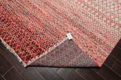 8x10 Beige, Red, Rust Color Hand Knotted Grass 100% Wool Modern Oriental Rug