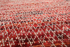 8x10 Beige, Red, Rust Color Hand Knotted Grass 100% Wool Modern Oriental Rug