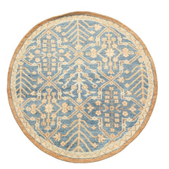 Multi Size Aqua, Beige Hand Knotted 100% Wool Oushak Transitional Oriental Area Rug