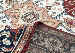 9x12 Rust, Ivory, Blue Color Hand Knotted Oushak Wool  Oriental Rug