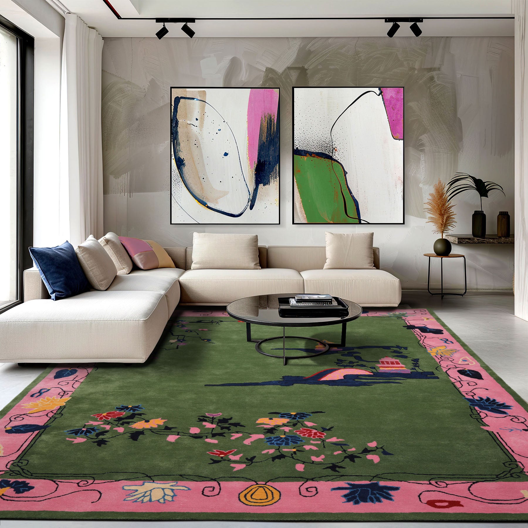 Multi Size Multi Color Chinese Art Deco New Zealand Wool Hand Tufted Oriental Area Rug