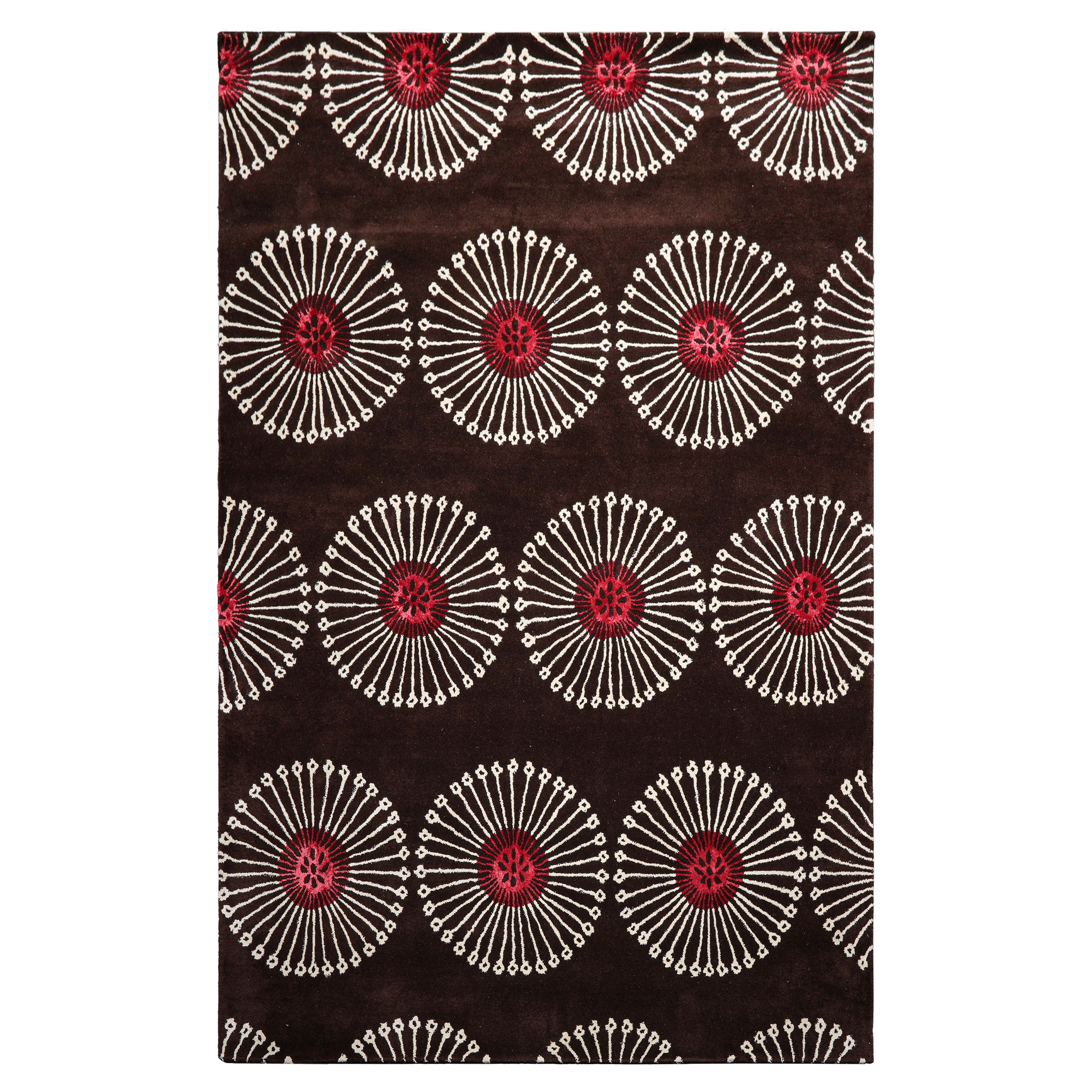 Brown Transitional Floral Hand Tufted Wool & Faux Silk Runner LoomBloom Multi Sizes Oriental Area Rug