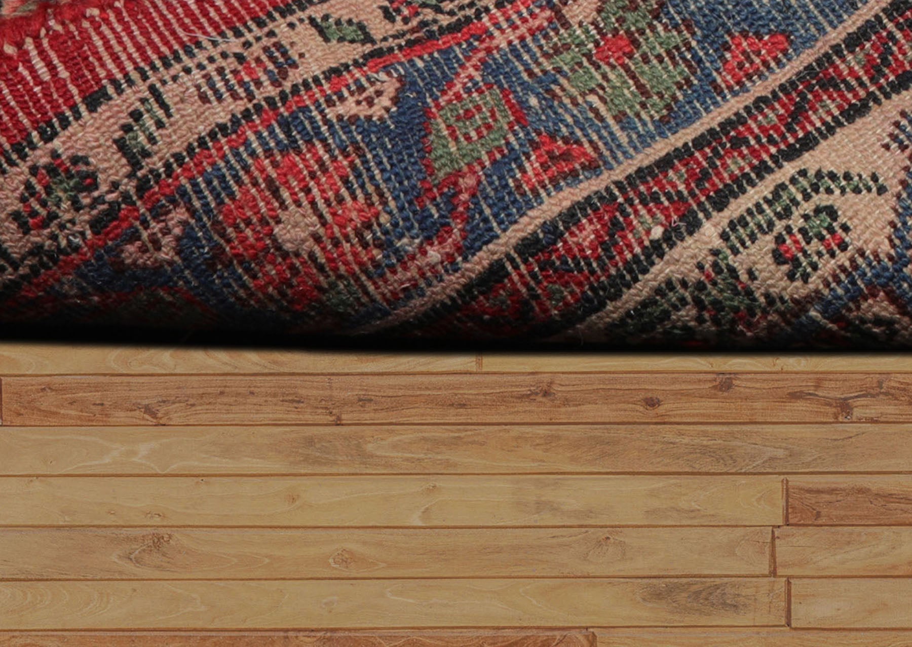 9x13 Red, Indigo, Ivory Color Hand Knotted Kashan Wool Traditional Oriental Rug