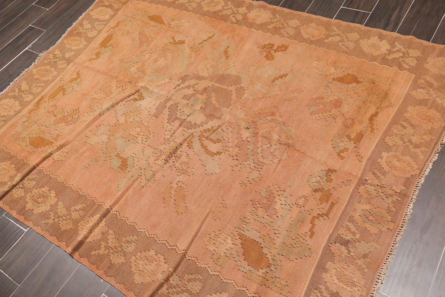5x7 Rust, Brown, Gray Color Hand Knotted All-Over 100% Wool Traditional-Persian/Oriental Oriental Rug