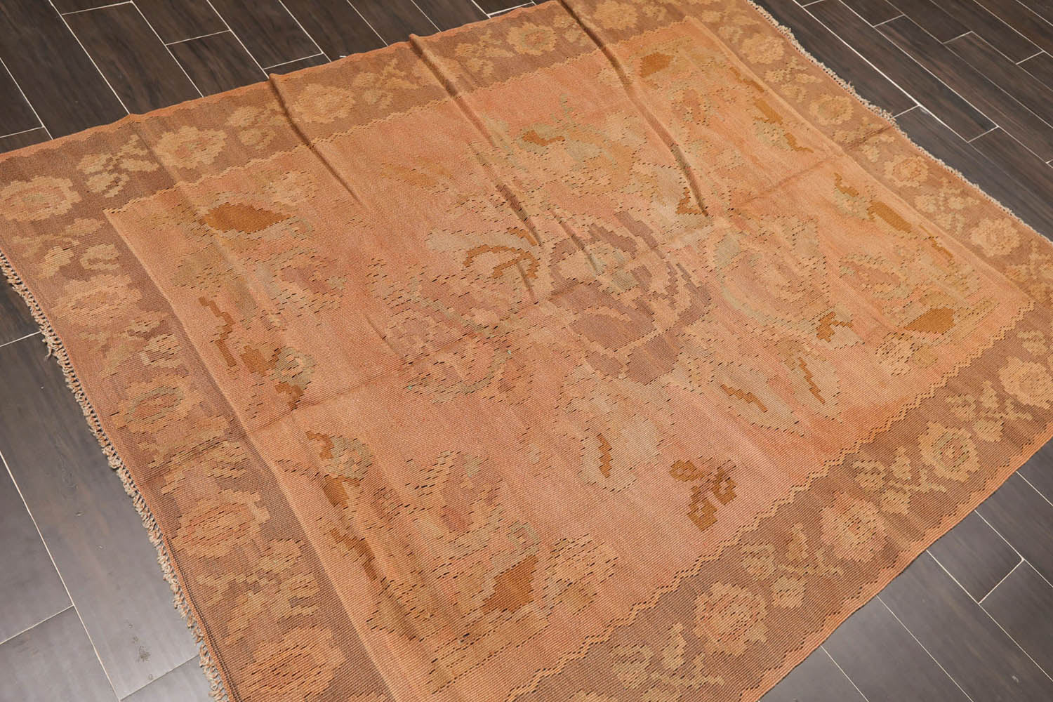 5x7 Rust, Brown, Gray Color Hand Knotted All-Over 100% Wool Traditional-Persian/Oriental Oriental Rug