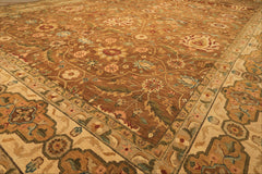 12x18 Caramel, Gold, Beige Color Hand Knotted Oushak Wool Traditional Oriental Rug