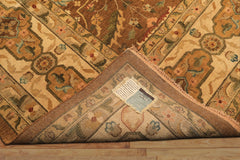 12x18 Caramel, Gold, Beige Color Hand Knotted Oushak Wool Traditional Oriental Rug