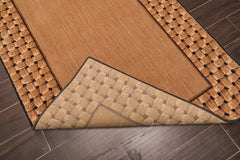 3x5 Tan, Beige, Black Color Machine Made All-Over Wool Contemporary Oriental Rug