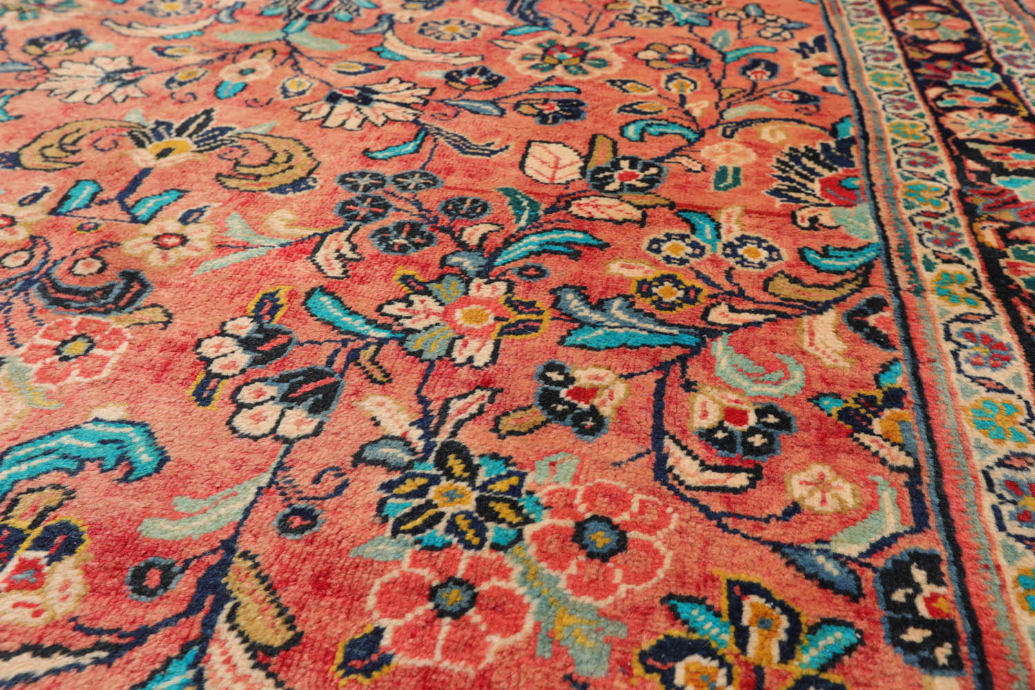 Runner Rust, Black, Orange Color Hand Knotted All-Over 100% Wool Traditional-Persian/Oriental Oriental Rug
