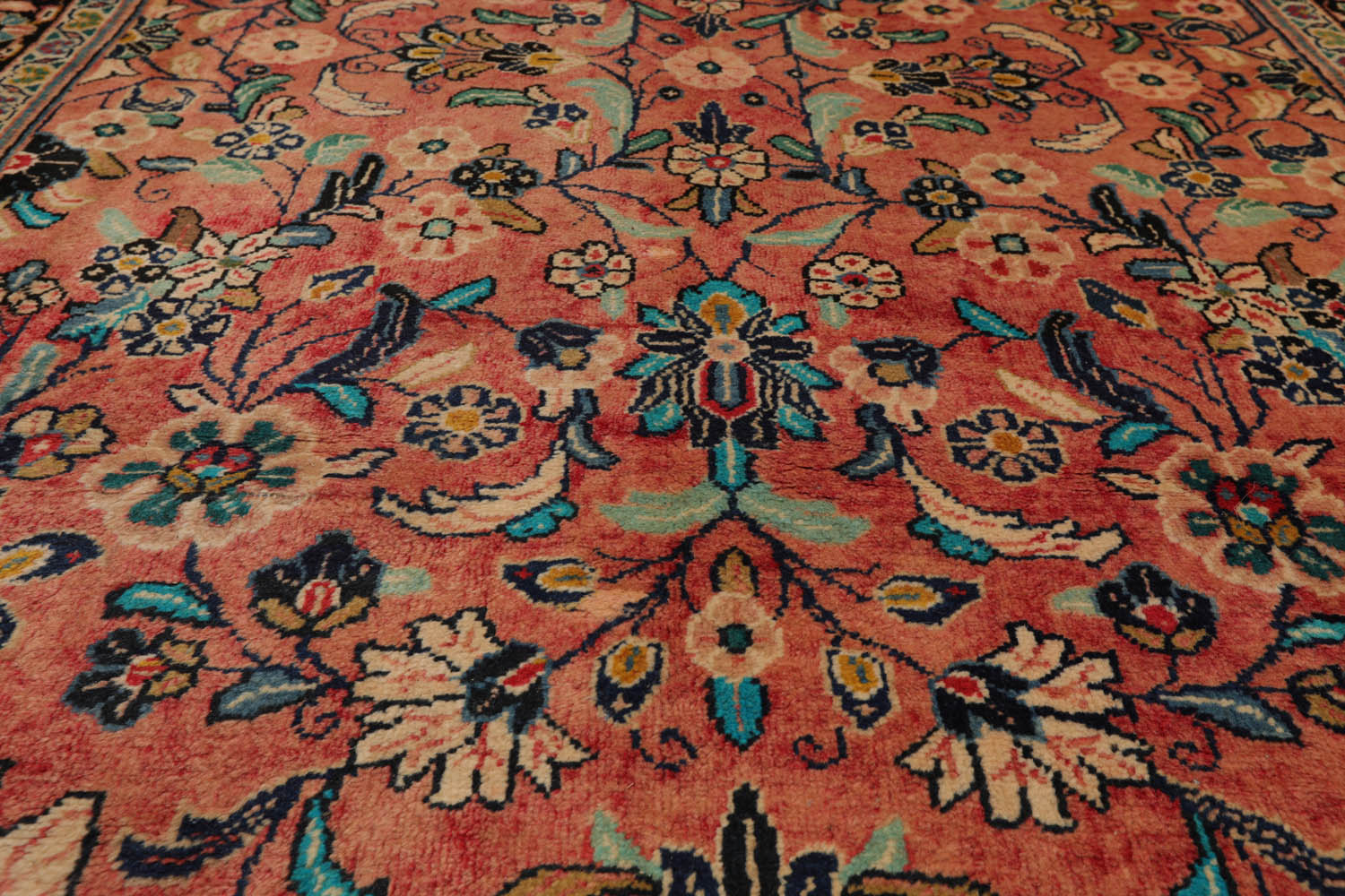 Runner Rust, Black, Orange Color Hand Knotted All-Over 100% Wool Traditional-Persian/Oriental Oriental Rug