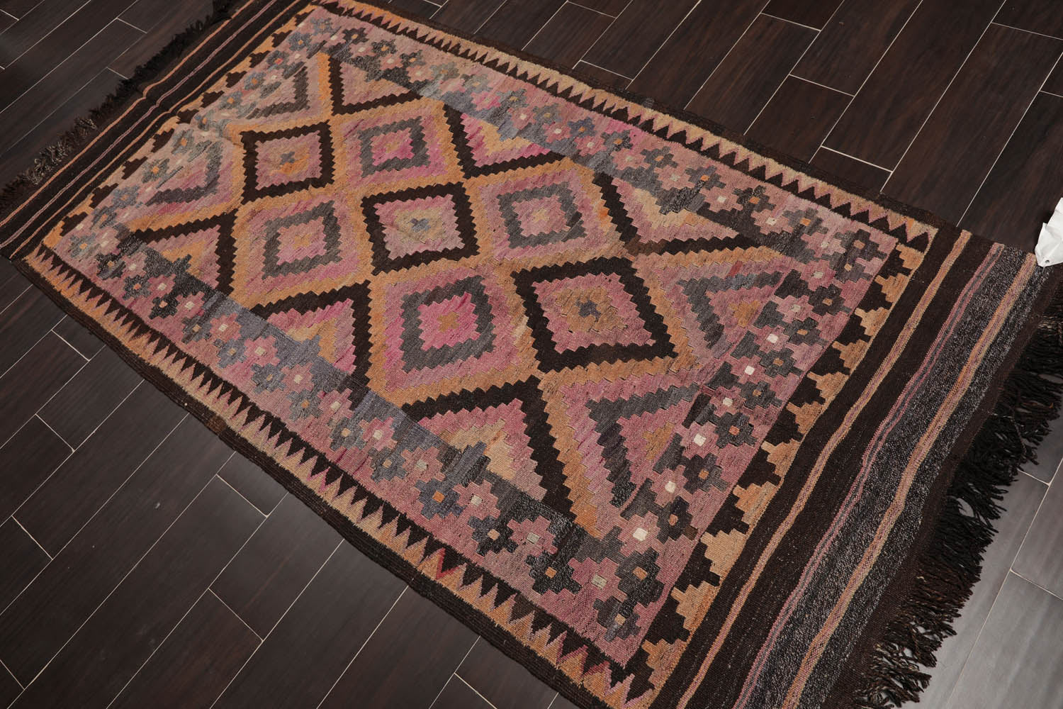 3x5 Rust, Rose, Brown Color Hand Woven All-Over 100% Wool Traditional-Persian/Oriental Oriental Rug