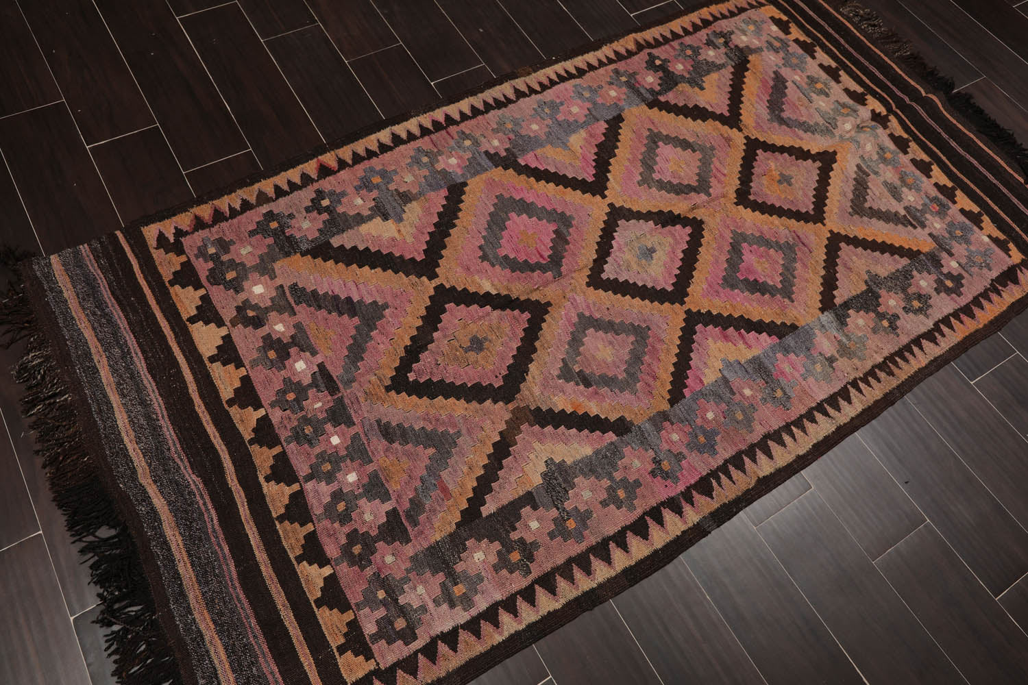 3x5 Rust, Rose, Brown Color Hand Woven All-Over 100% Wool Traditional-Persian/Oriental Oriental Rug