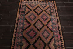 3x5 Rust, Rose, Brown Color Hand Woven All-Over 100% Wool Traditional-Persian/Oriental Oriental Rug