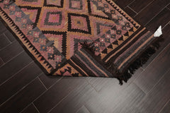 3x5 Rust, Rose, Brown Color Hand Woven All-Over 100% Wool Traditional-Persian/Oriental Oriental Rug