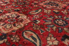 9x12 Red, Rust, Beige Color Hand Knotted All-Over 100% Wool Traditional-Persian/Oriental Oriental Rug
