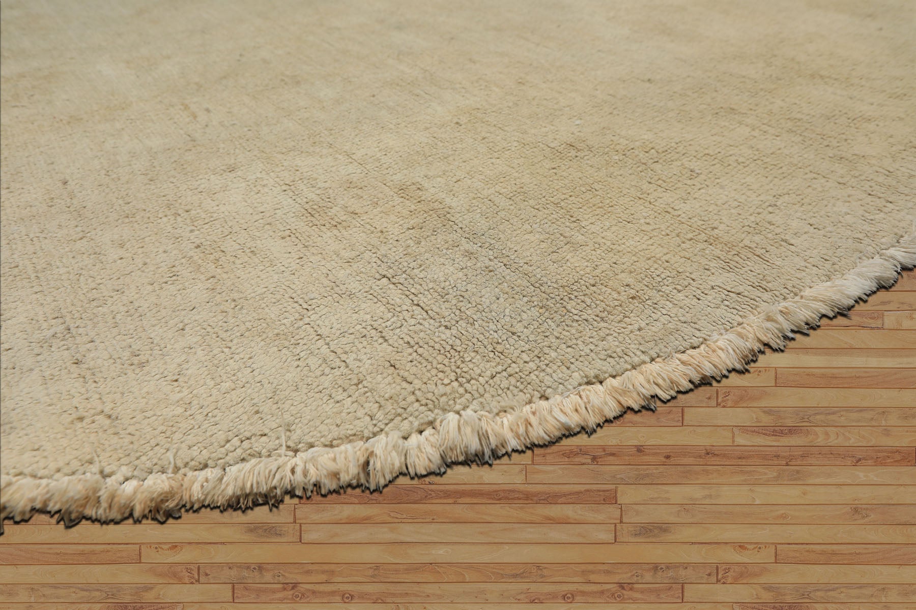 Round Gray, Beige, Color Hand Knotted Peshawar wool Modern & Contemporary Oriental Rug