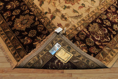 12x18 Beige, Maroon, Sage Color Hand Knotted Agra New Zealand Wool Traditional Oriental Rug