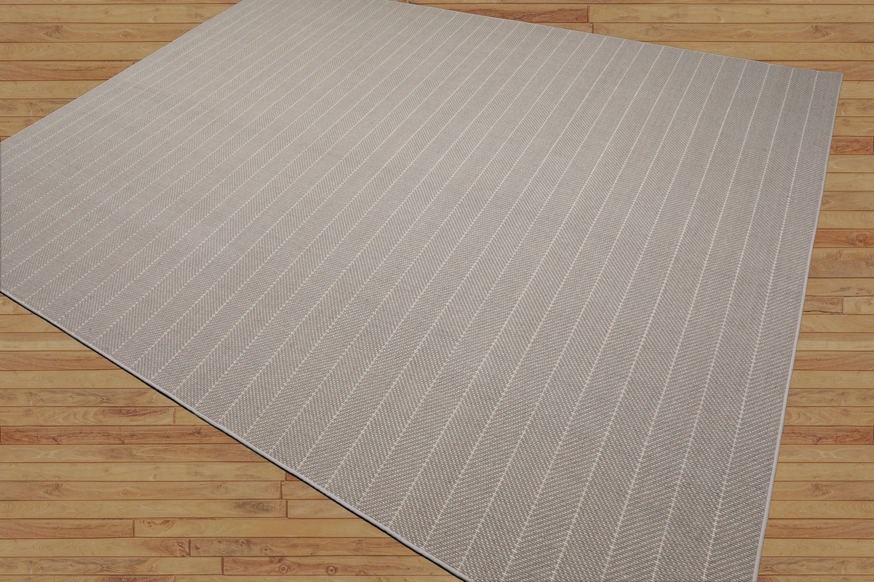 Cheryll Hand-Woven Gray New Zealand Wool Herringbone Rug in Multi Sizes by LoomBloom