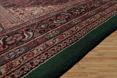 8x10 Emerald, Pink, Ivory Color Hand Knotted Tabriz Wool Traditional Oriental Rug