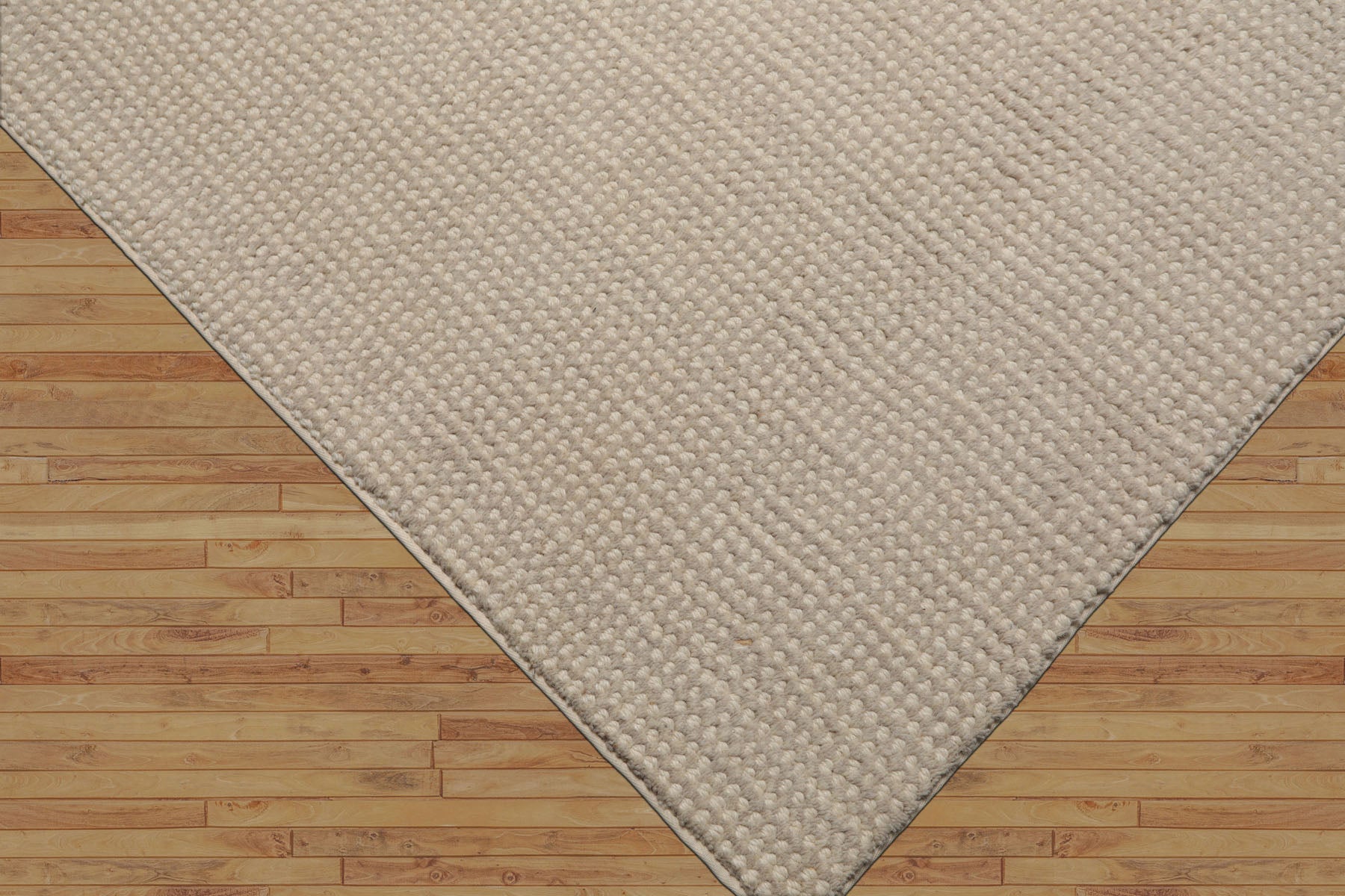 Elyette Hand Tufted Beige New Zealand Wool Textured Rug in Multi Sizes by LoomBloom