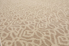 Hand Tufted Ivory New Zealand Wool Geometric Rug in Multi Sizes by LoomBloom