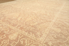 9x12 Tan, Ivory, Color Hand Knotted Peshawar Wool Transitional Oriental Rug
