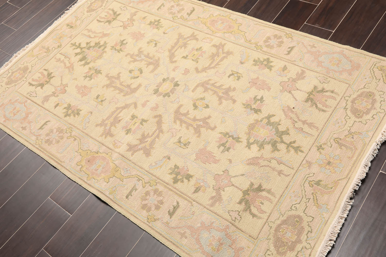 3x5 Multi, Gray, Gold Color Hand Knotted All-Over 100% Wool Traditional Oriental Rug