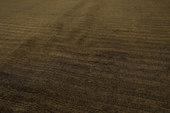 8x11 Dark Green, , Color Hand Knotted Tibetan Wool Modern & Contemporary / ribbed Oriental Rug