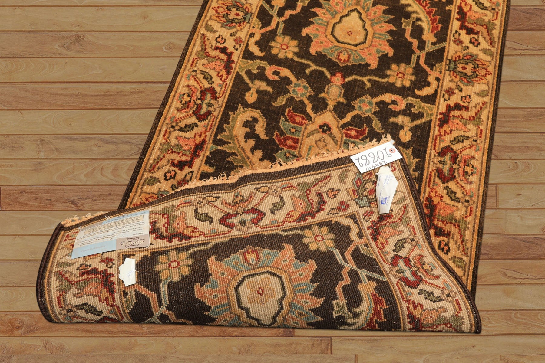 Multi Size Brown Gold Aqua Color Hand Knotted Agra Wool Traditional Oriental Rug