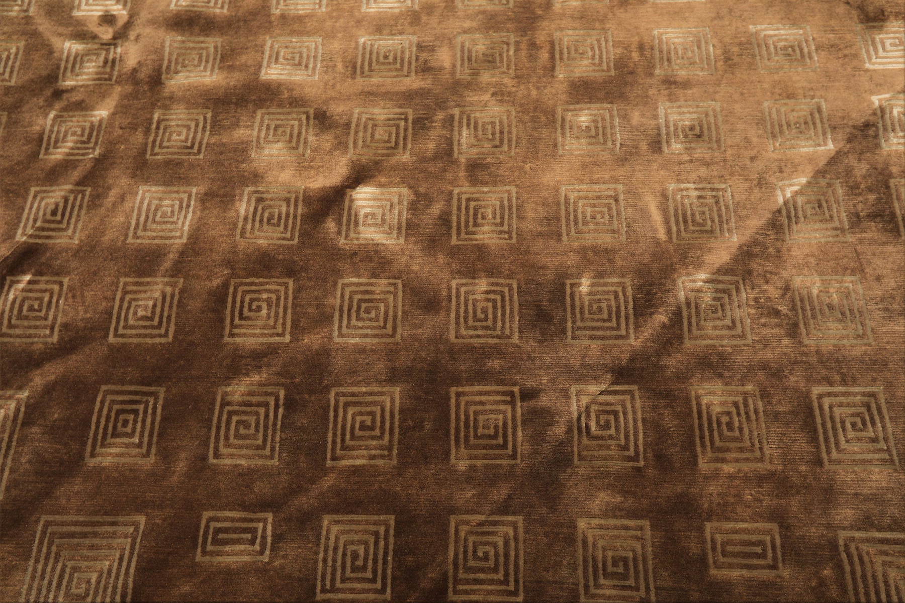 8' Round Camel, Celadon, Color Hand Knotted Tibetan New Zealand Wool Transitional Oriental Rug