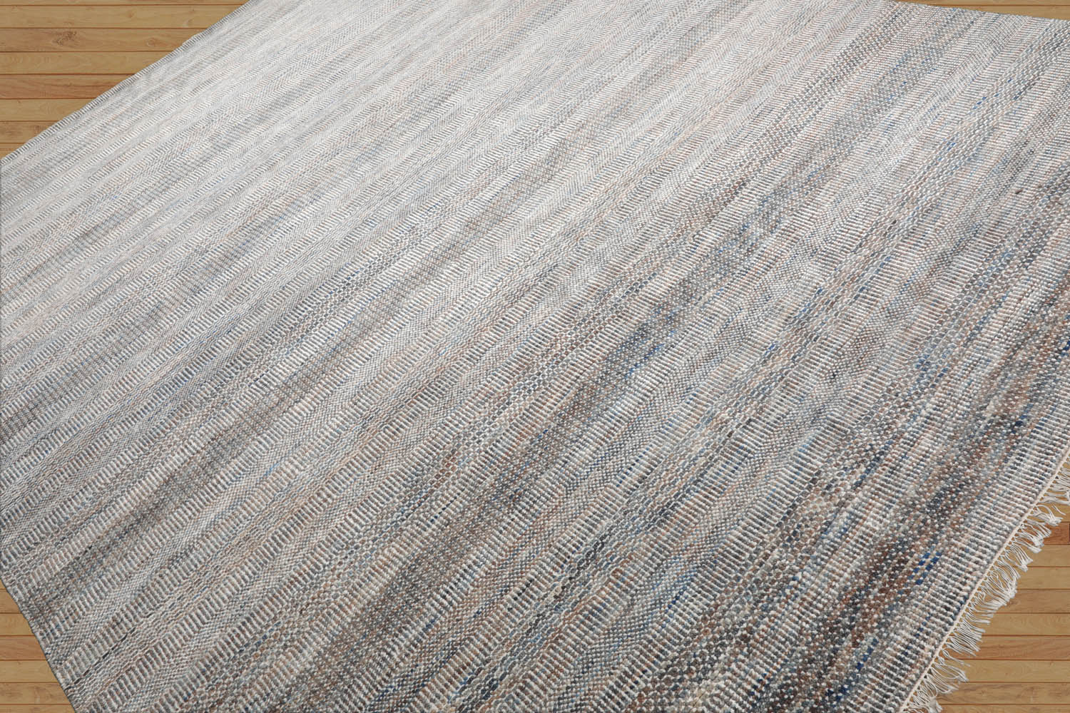 8x10 Tan, Gray, Brown Color Hand Knotted Grass 100% Wool Modern Oriental Rug