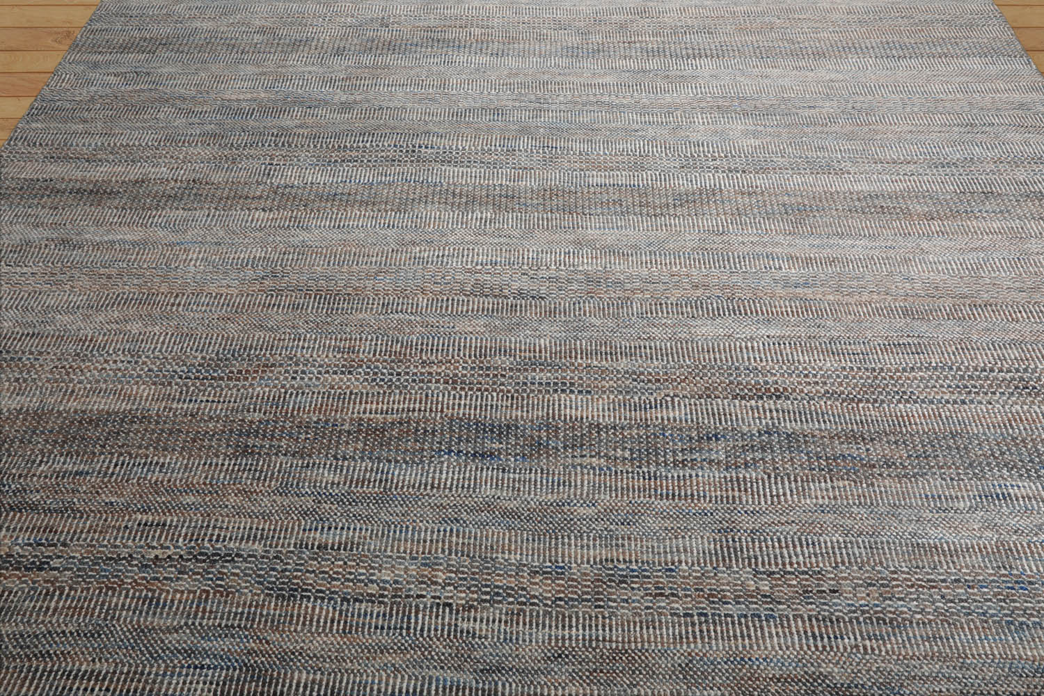 8x10 Tan, Gray, Brown Color Hand Knotted Grass 100% Wool Modern Oriental Rug